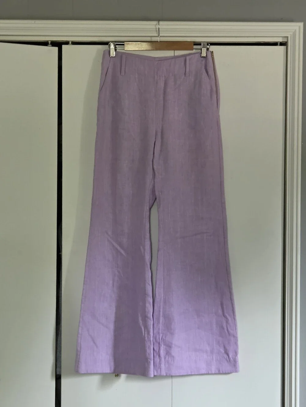Alix Of Bohemia Lavender Wide-Leg Linen Pants